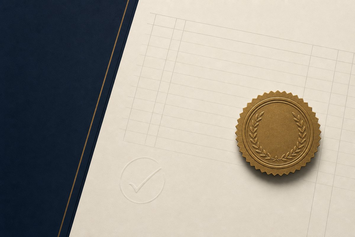 Document oficial de verificare cu sigiliu de aprobare ONJN